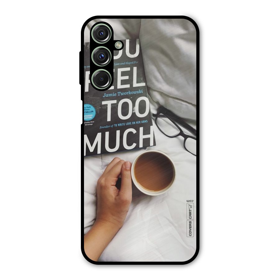 Good Reads And Coffee Metal Back Case for Galaxy F34