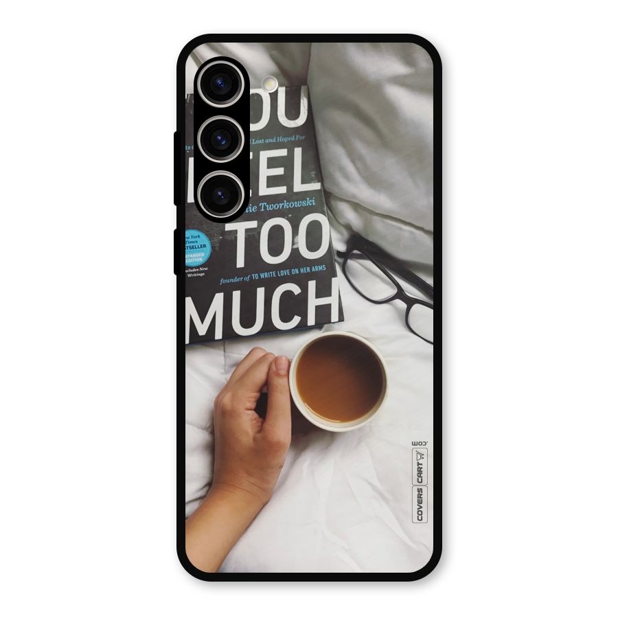 Good Reads And Coffee Metal Back Case for Galaxy S23 Plus