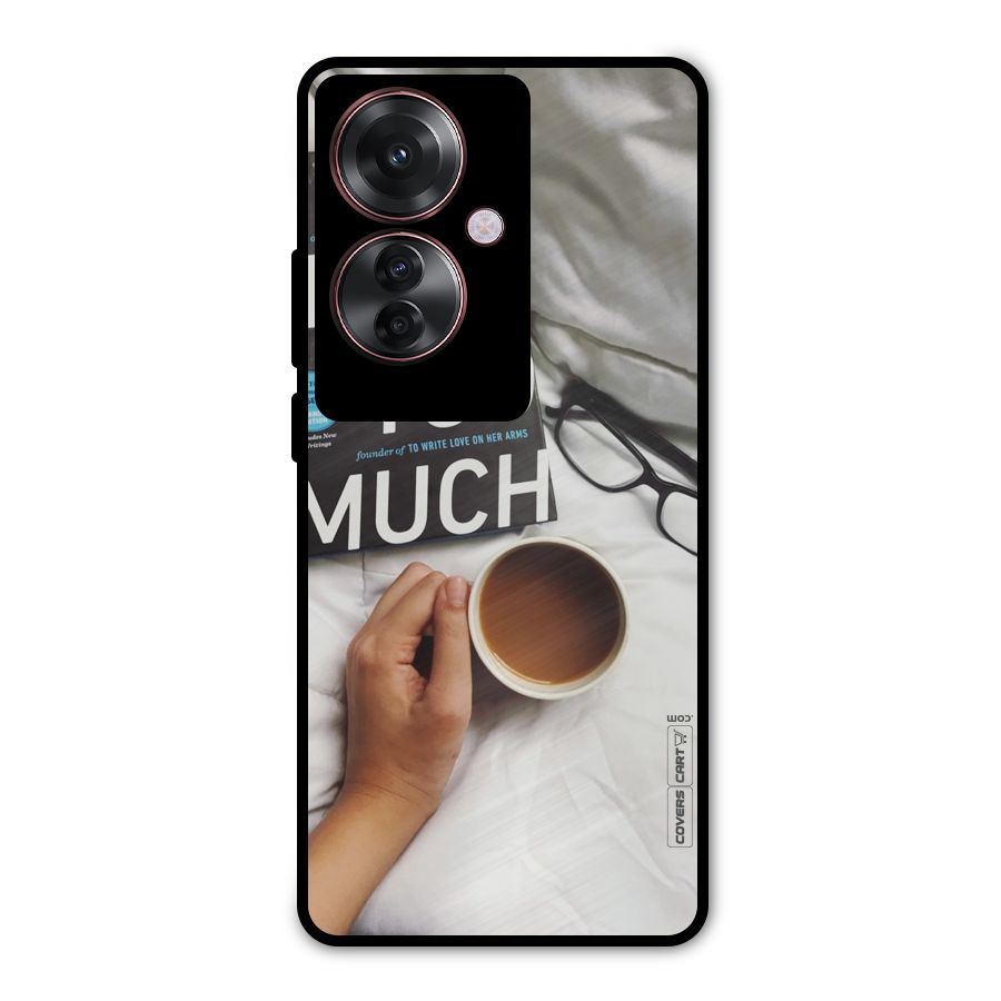 Good Reads And Coffee Metal Back Case for Oppo F25 Pro