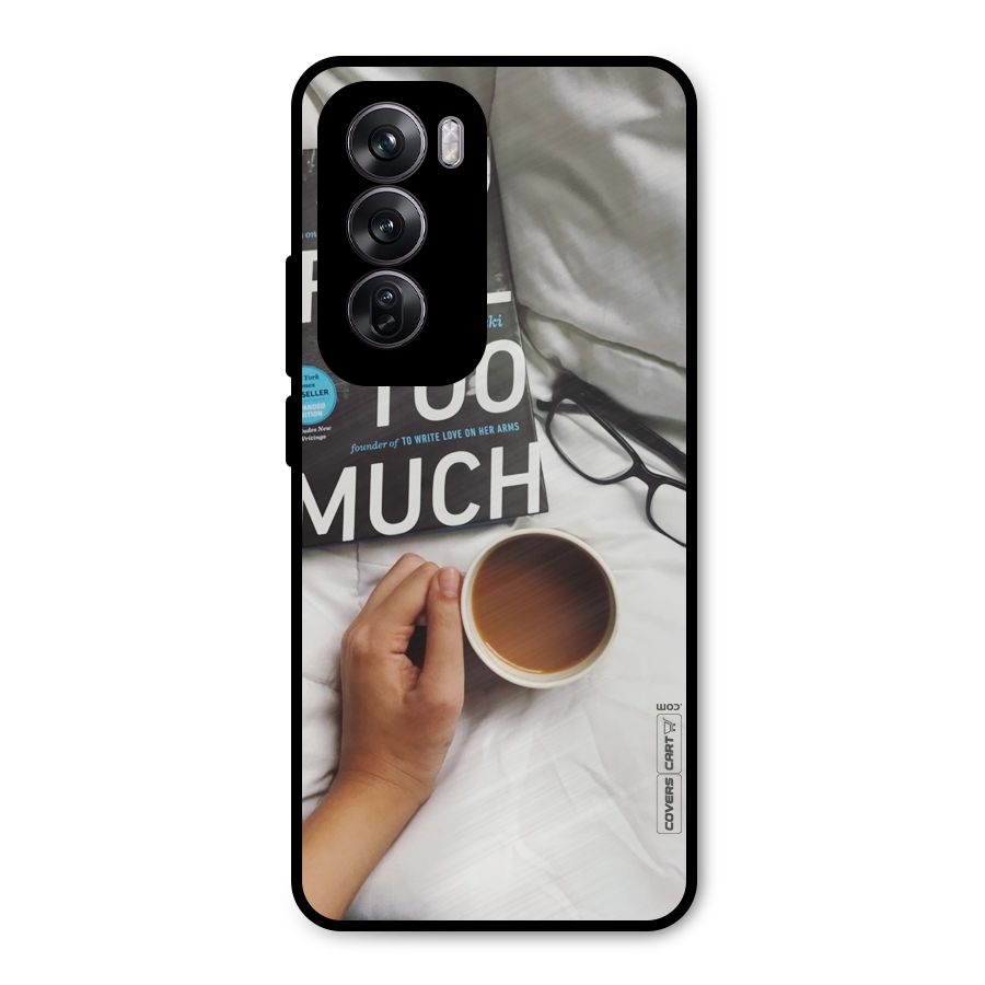 Good Reads And Coffee Metal Back Case for Oppo Reno12 Pro