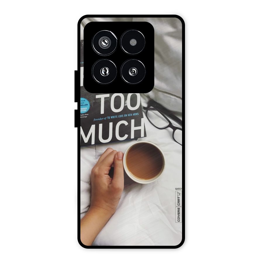 Good Reads And Coffee Metal Back Case for Xiaomi 14 Pro