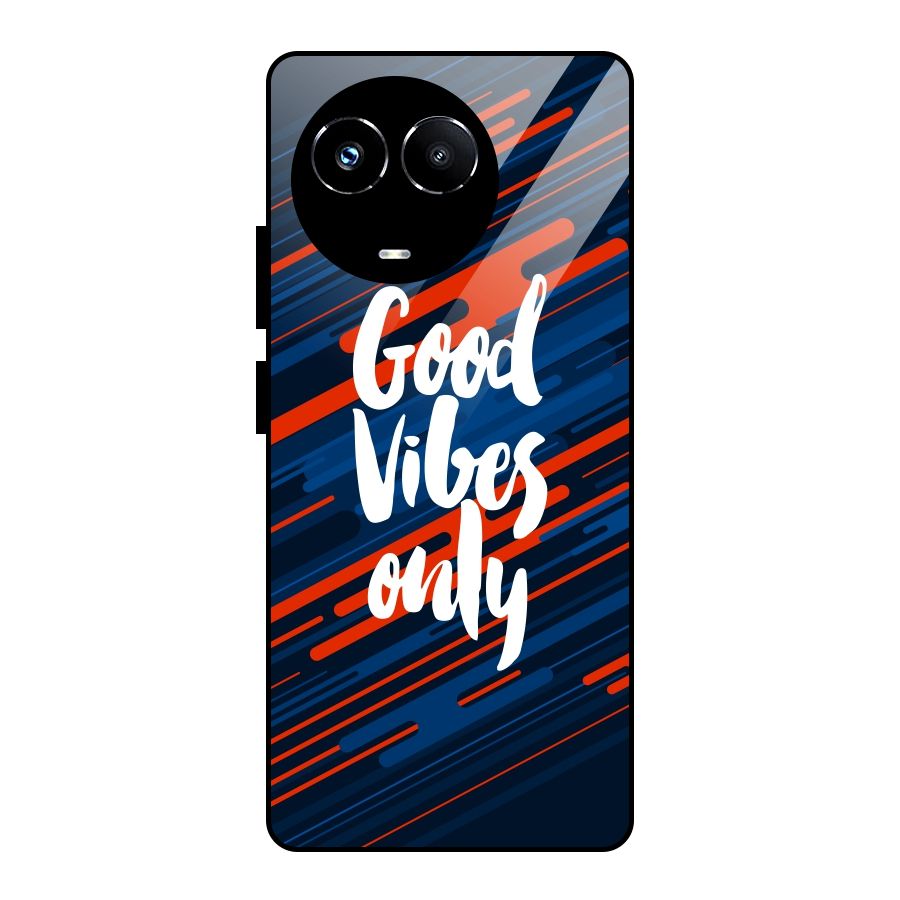 Good Vibes Only Glass Back Case for Realme 11X