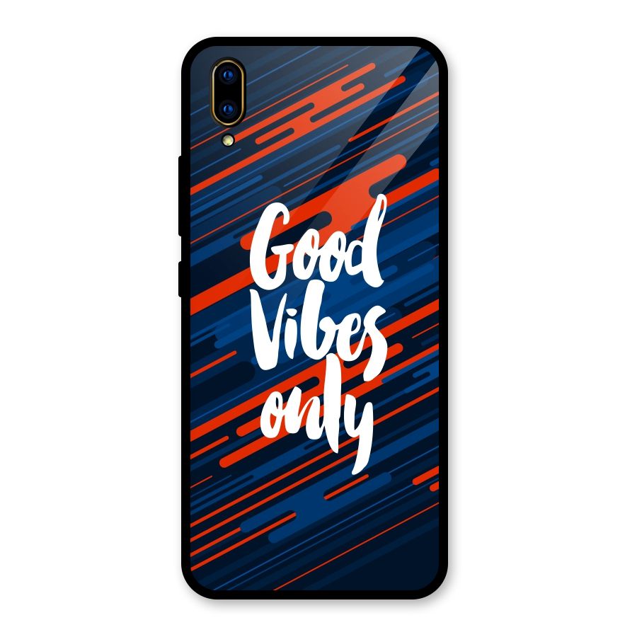 Good Vibes Only Glass Back Case for Vivo V11 Pro