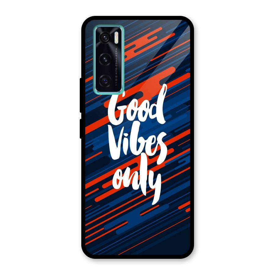 Good Vibes Only Glass Back Case for Vivo V20 SE