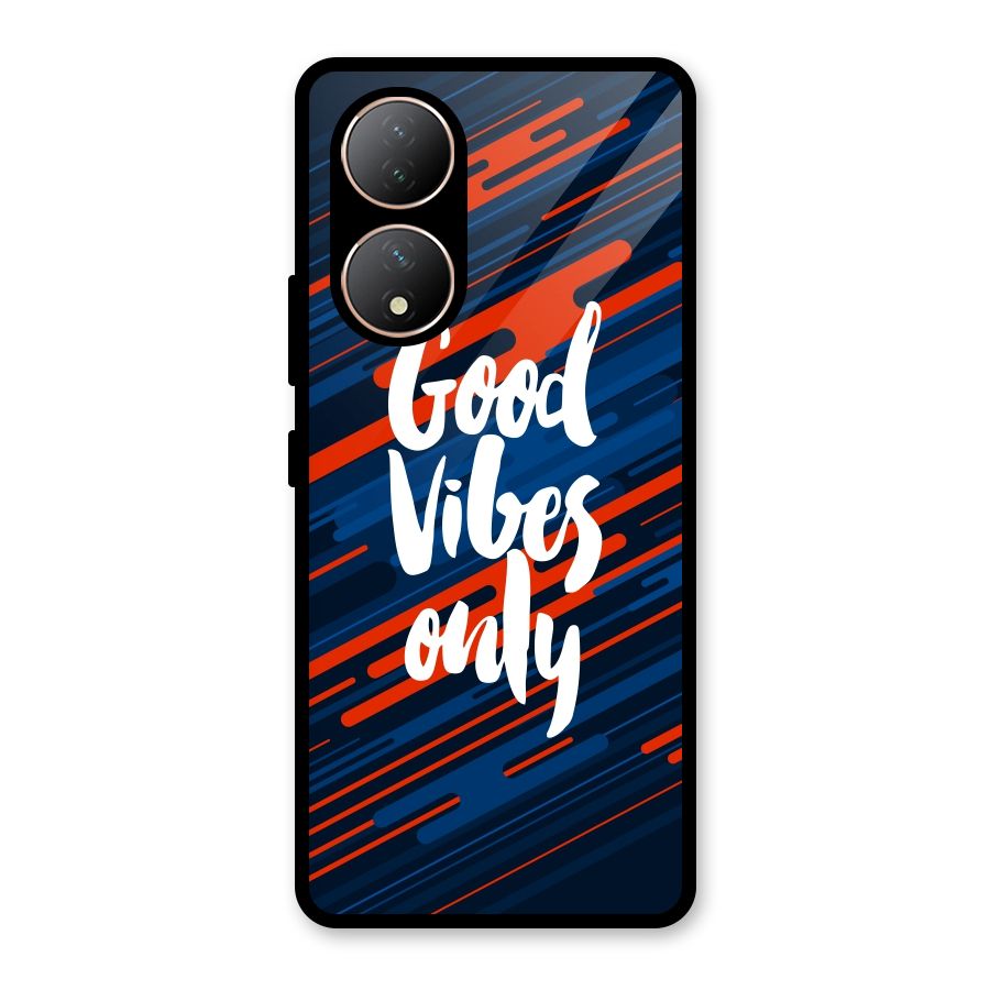 Good Vibes Only Glass Back Case for Vivo Y100A