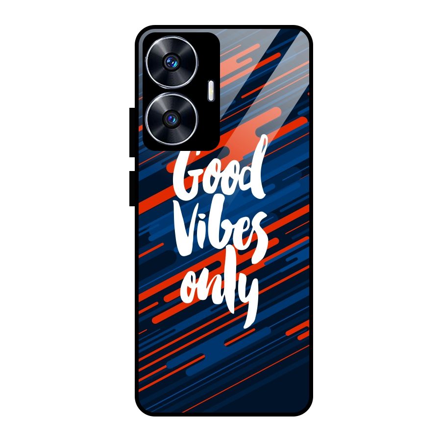 Good Vibes Only Glass Back Case for realme C55