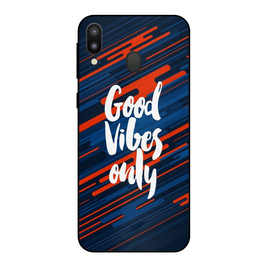 Good Vibes Only Metal Back Case for Galaxy M20