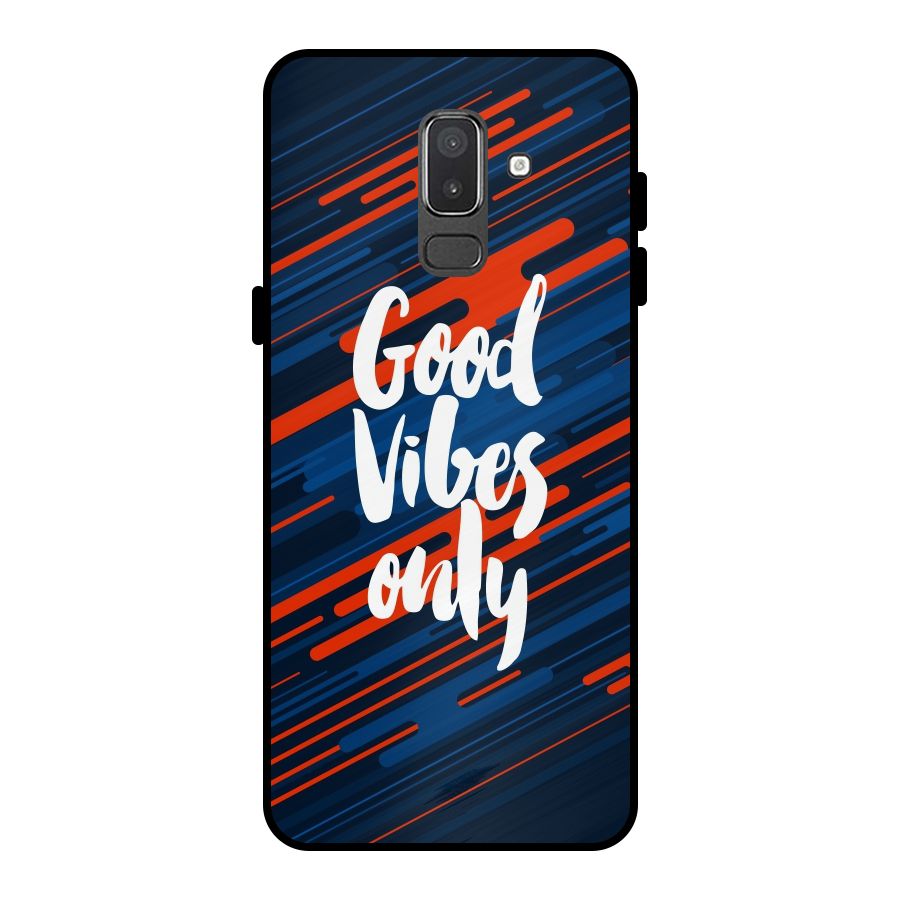 Good Vibes Only Metal Back Case for Galaxy On8 (2018)