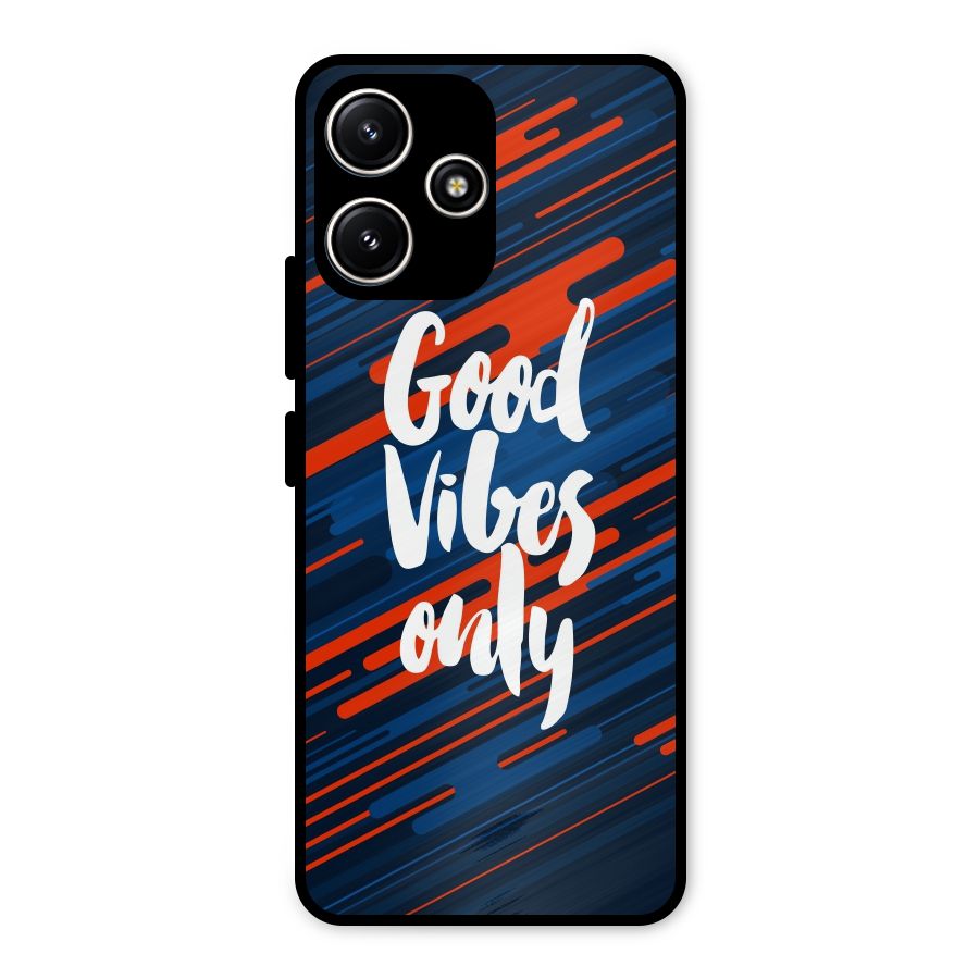 Good Vibes Only Metal Back Case for Poco M6 Pro