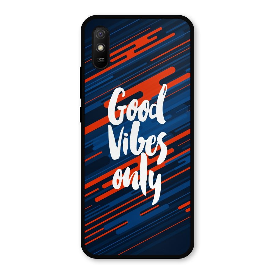 Good Vibes Only Metal Back Case for Redmi 9a