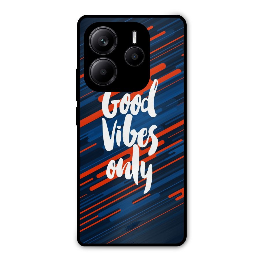 Good Vibes Only Metal Back Case for Redmi Note 14 5G