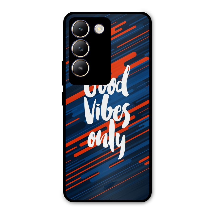 Good Vibes Only Metal Back Case for Vivo T3 5G
