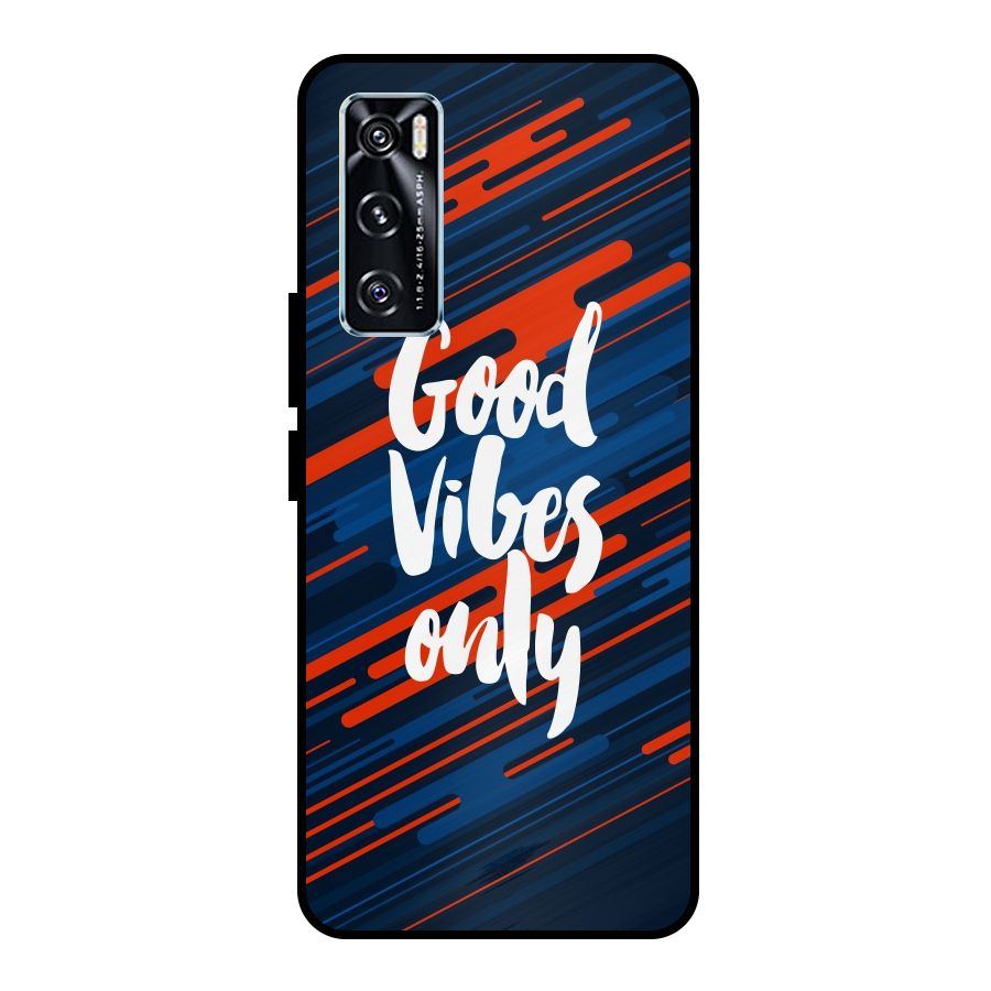 Good Vibes Only Metal Back Case for Vivo V20 SE