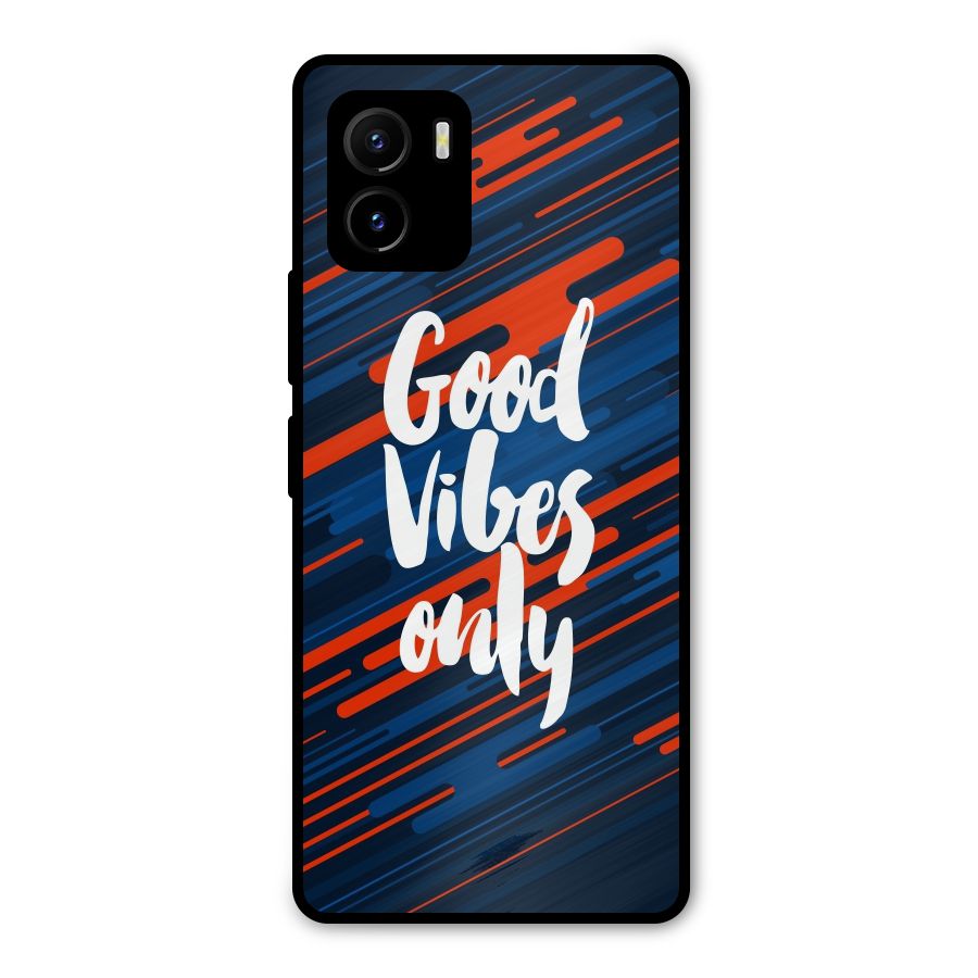 Good Vibes Only Metal Back Case for Vivo Y15s