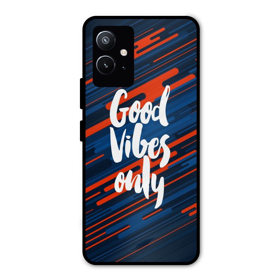 Good Vibes Only Metal Back Case for Vivo Y75 5G