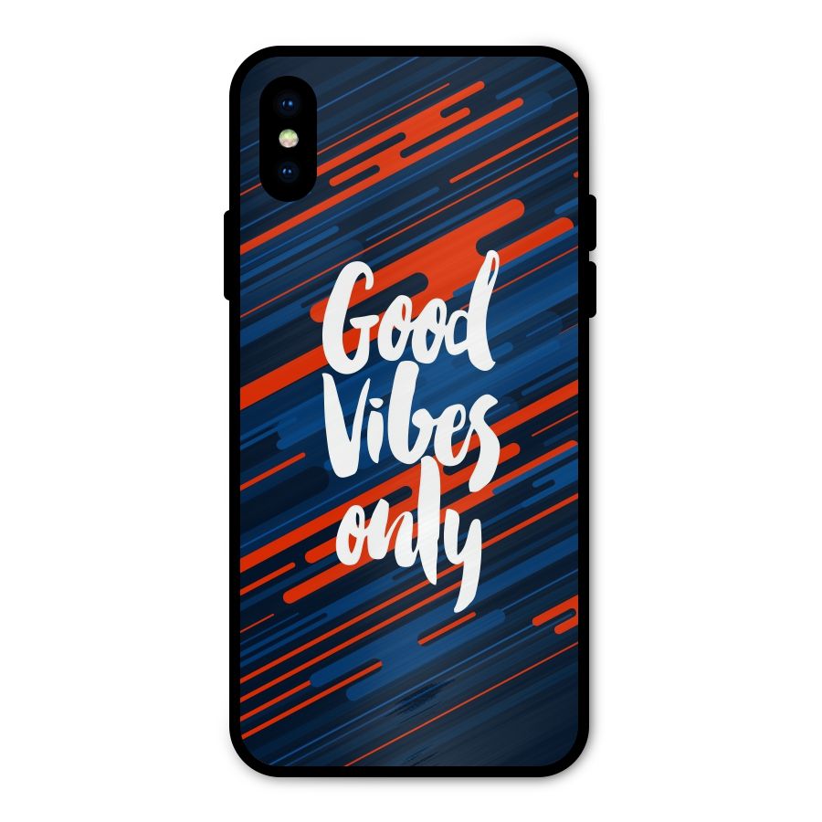 Good Vibes Only Metal Back Case for iPhone X