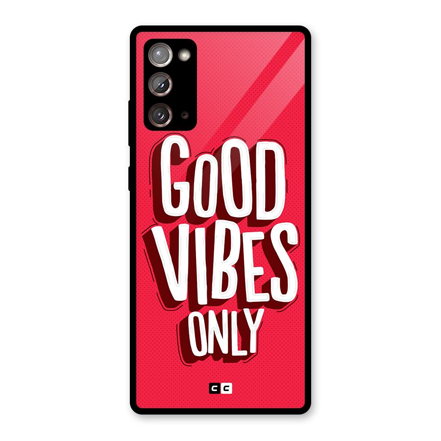 Good Vibes Only Pop Art Glass Back Case for Galaxy Note 20