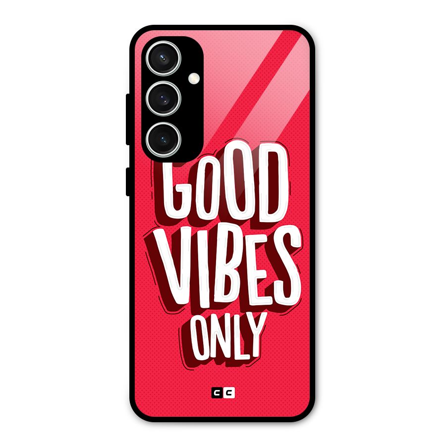 Good Vibes Only Pop Art Glass Back Case for Galaxy S23 FE