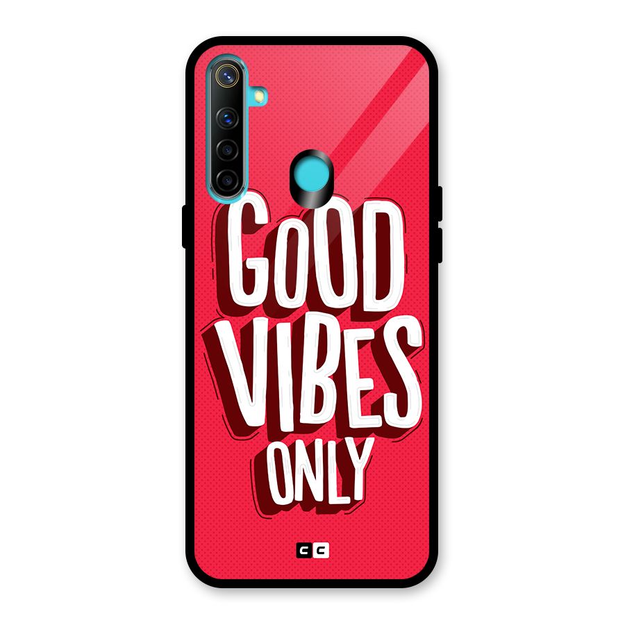 Good Vibes Only Pop Art Glass Back Case for Realme 5i