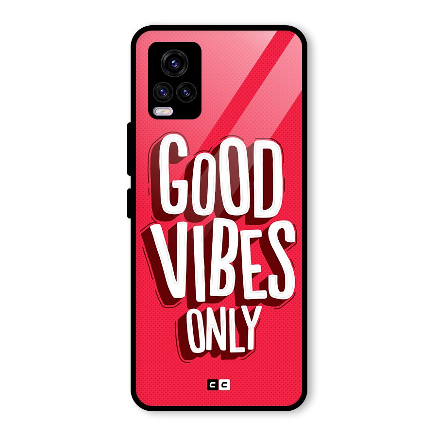 Good Vibes Only Pop Art Glass Back Case for Vivo V20 2021