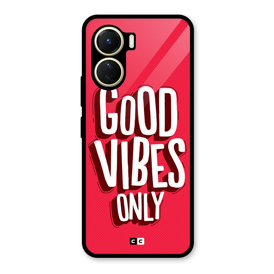 Good Vibes Only Pop Art Glass Back Case for Vivo Y16
