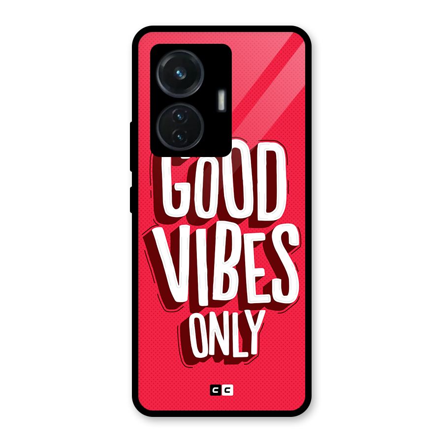 Good Vibes Only Pop Art Glass Back Case for iQOO Z6 44W