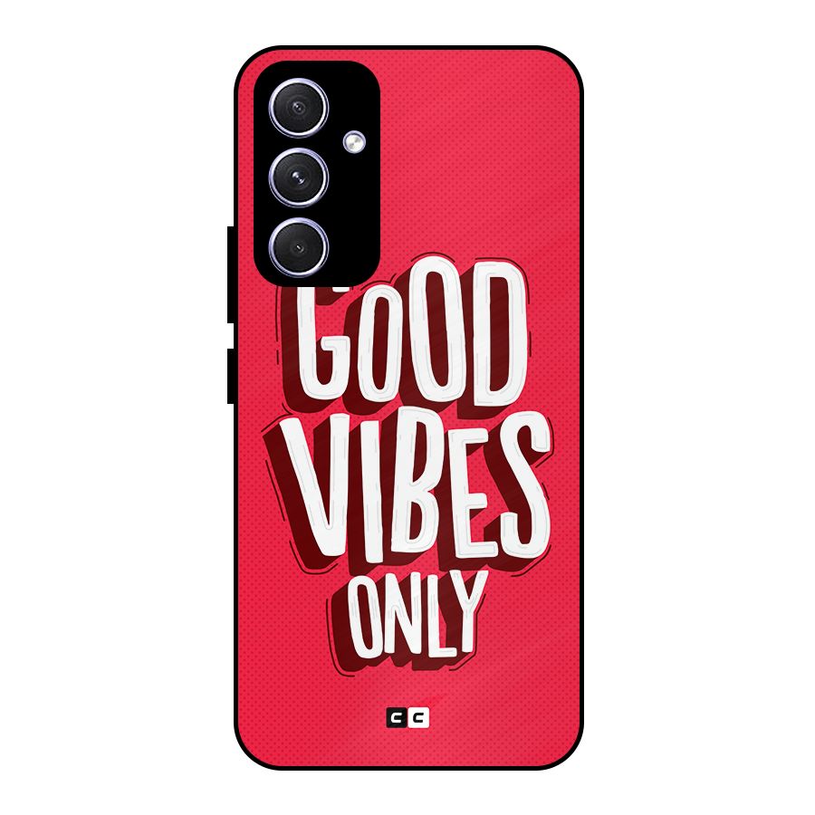 Good Vibes Only Pop Art Metal Back Case for Galaxy A54