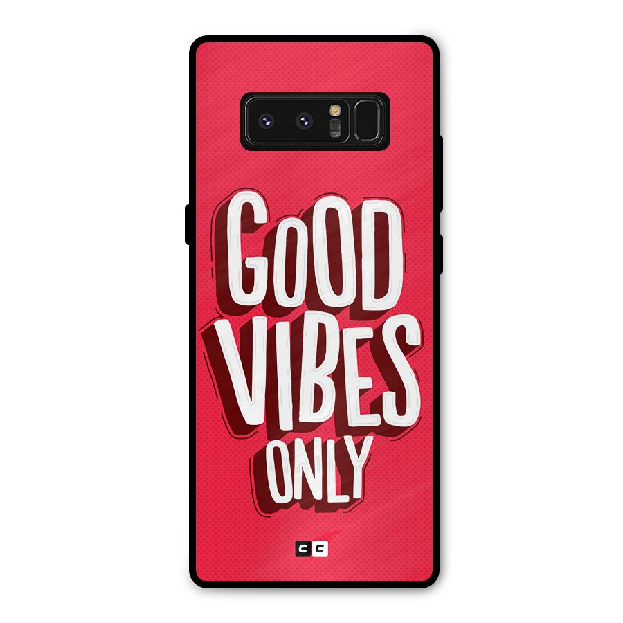Good Vibes Only Pop Art Metal Back Case for Galaxy Note 8