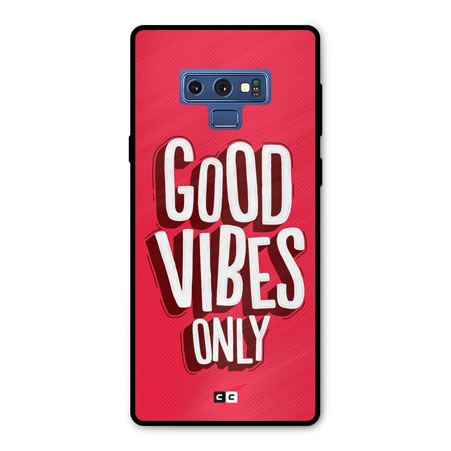 Good Vibes Only Pop Art Metal Back Case for Galaxy Note 9