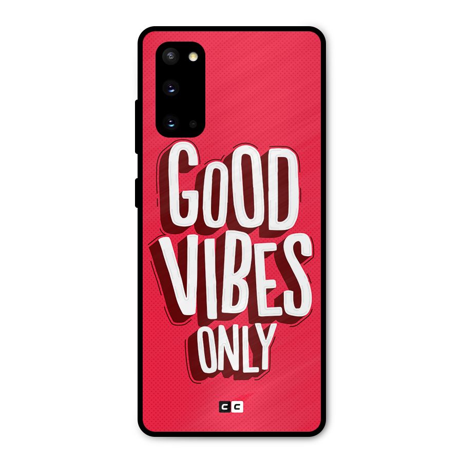 Good Vibes Only Pop Art Metal Back Case for Galaxy S20