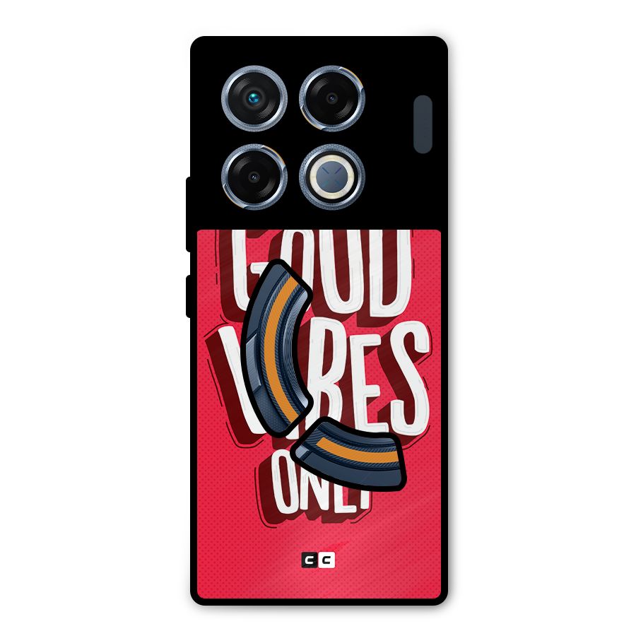 Good Vibes Only Pop Art Metal Back Case for Infinix GT 20 Pro