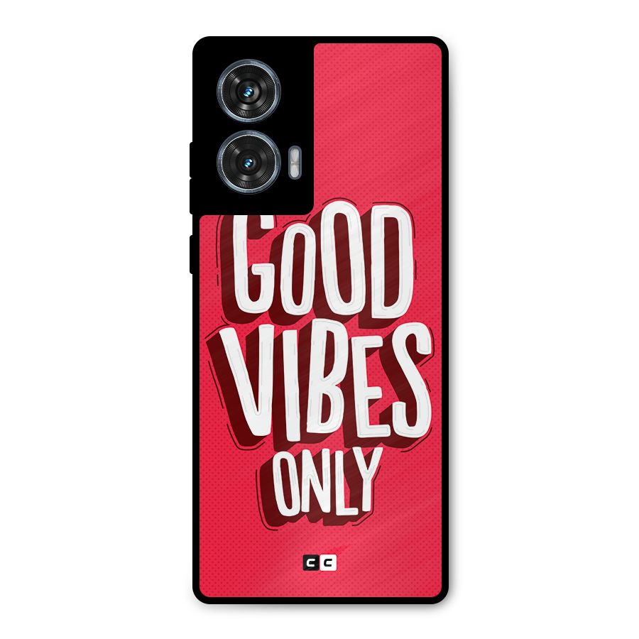Good Vibes Only Pop Art Metal Back Case for Motorola Edge 50 Fusion