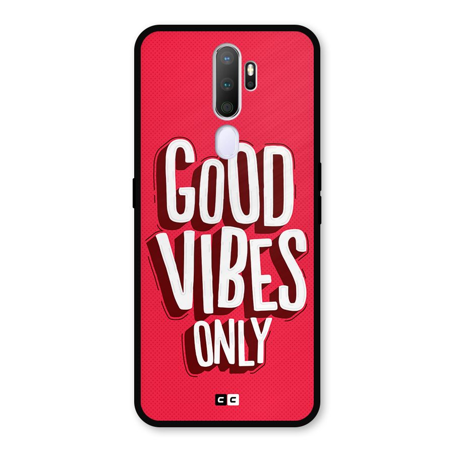 Good Vibes Only Pop Art Metal Back Case for Oppo A9 (2020)