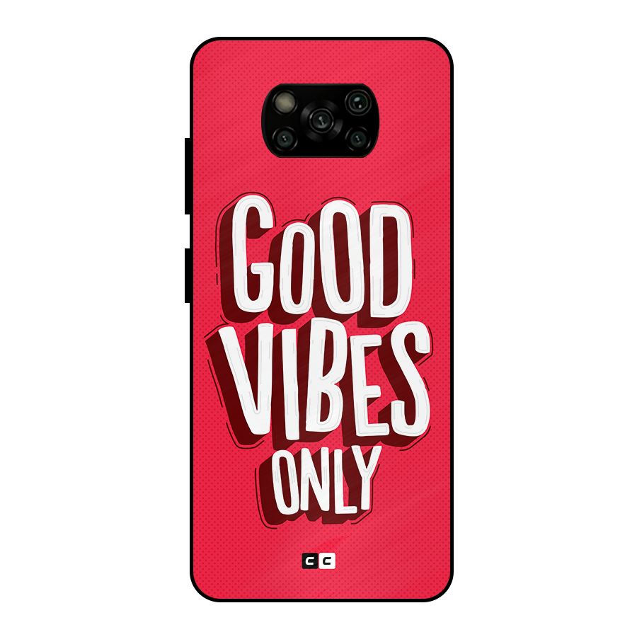 Good Vibes Only Pop Art Metal Back Case for Poco X3