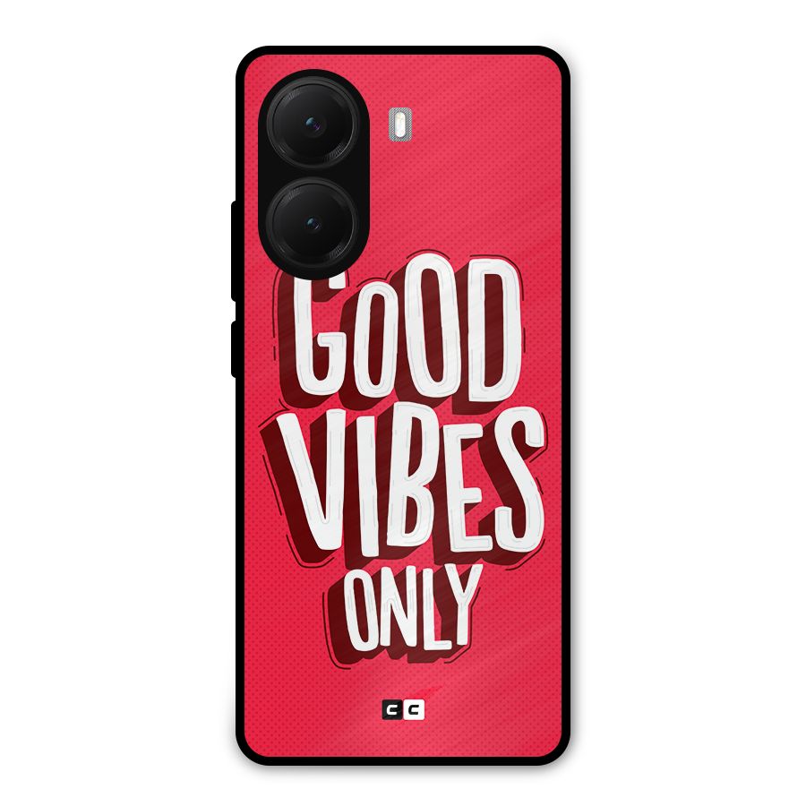 Good Vibes Only Pop Art Metal Back Case for Poco X7 Pro
