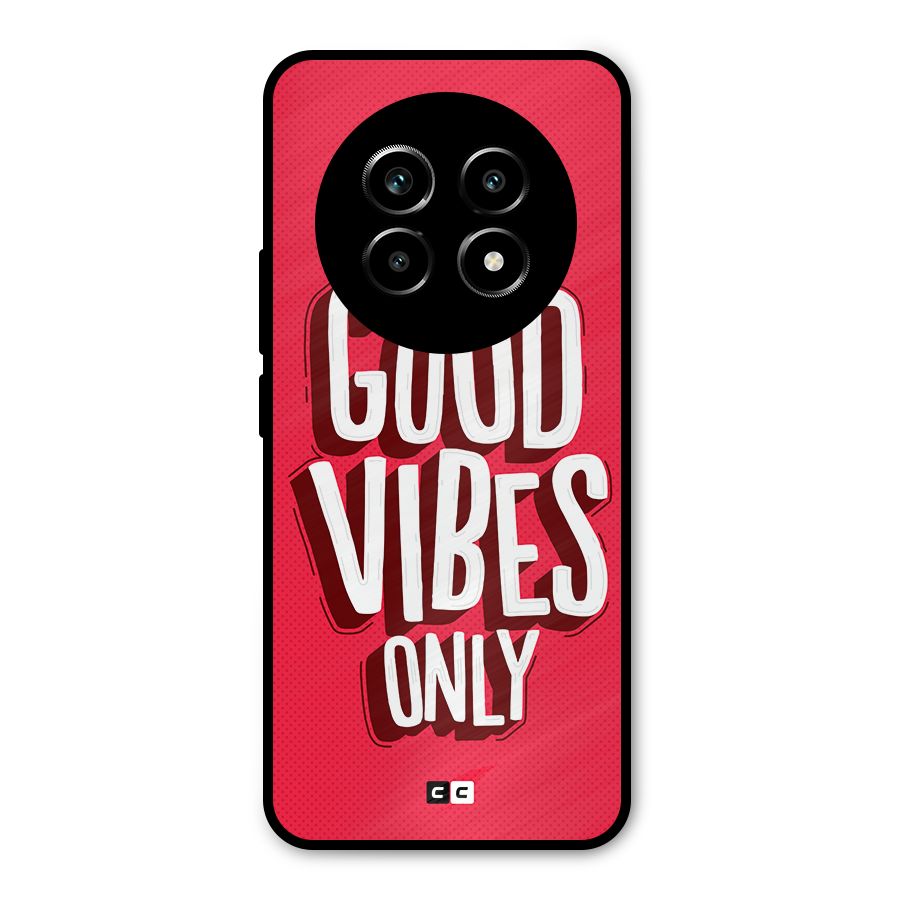 Good Vibes Only Pop Art Metal Back Case for Realme 14 Pro Lite