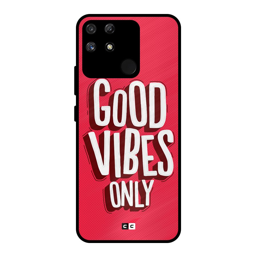 Good Vibes Only Pop Art Metal Back Case for Realme Narzo 50A