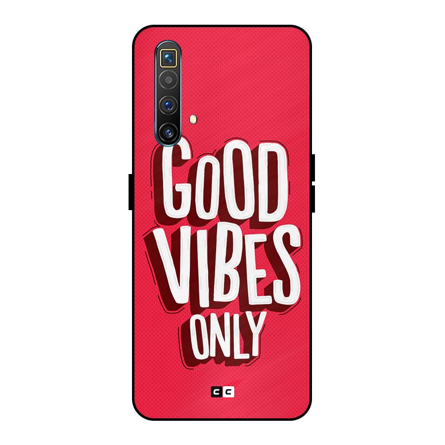 Good Vibes Only Pop Art Metal Back Case for Realme X3