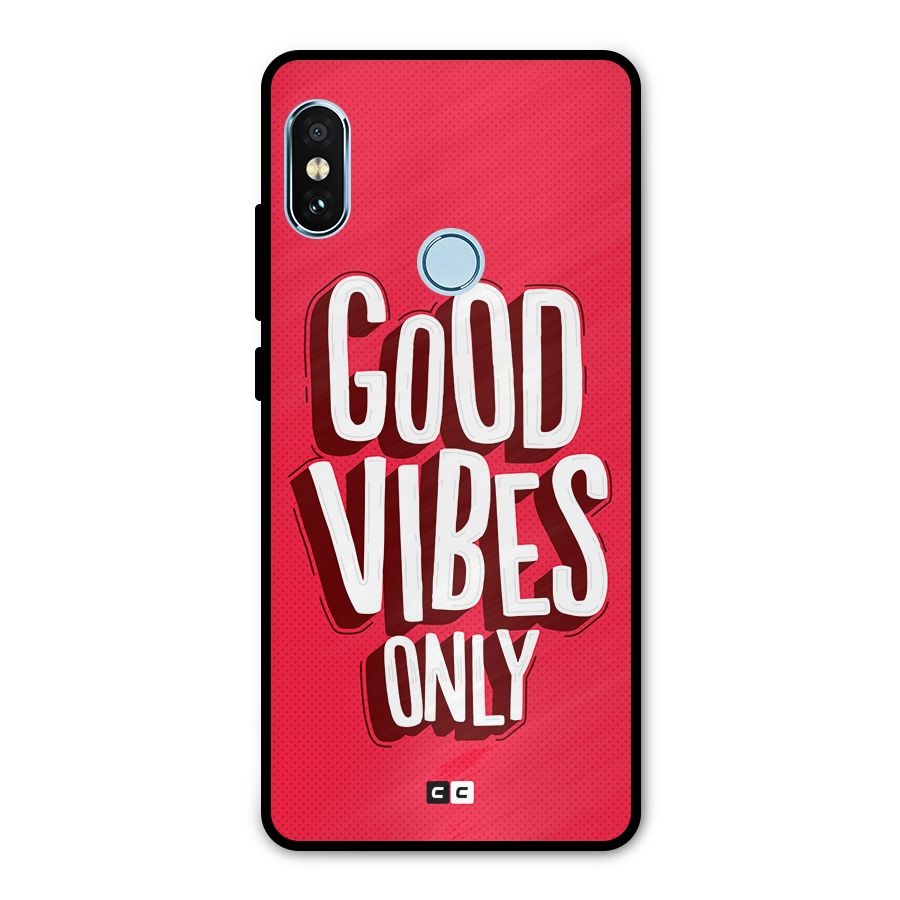 Good Vibes Only Pop Art Metal Back Case for Redmi Note 5 Pro