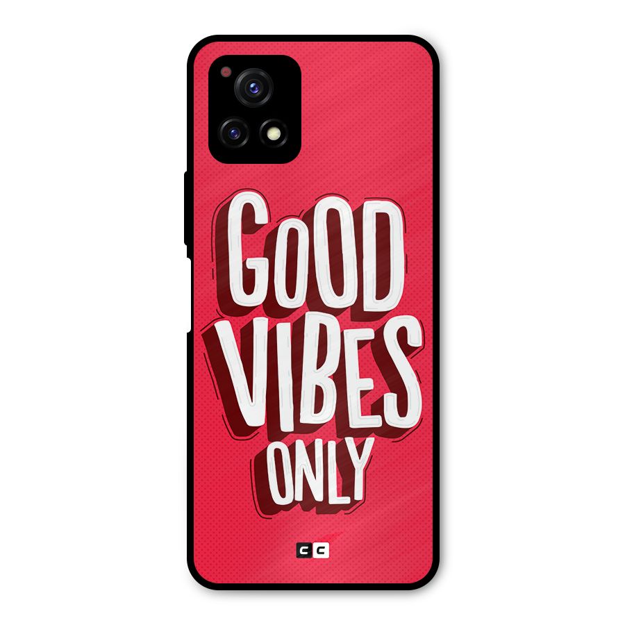 Good Vibes Only Pop Art Metal Back Case for Vivo Y72 5G