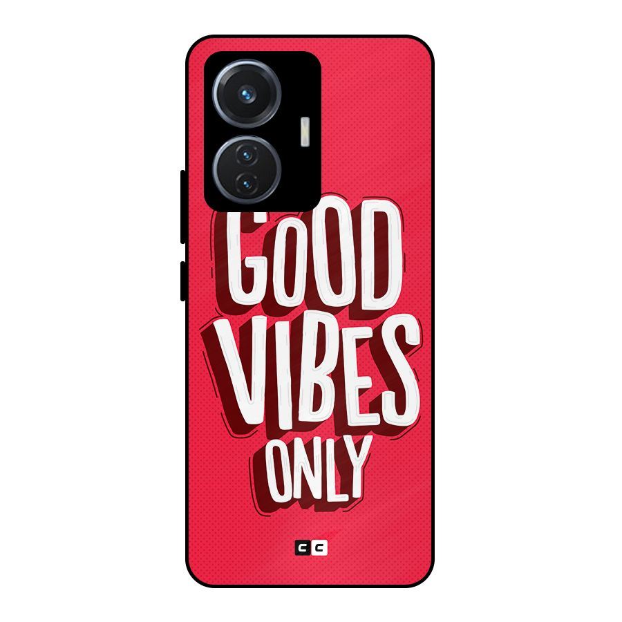 Good Vibes Only Pop Art Metal Back Case for iQOO Z6 44W