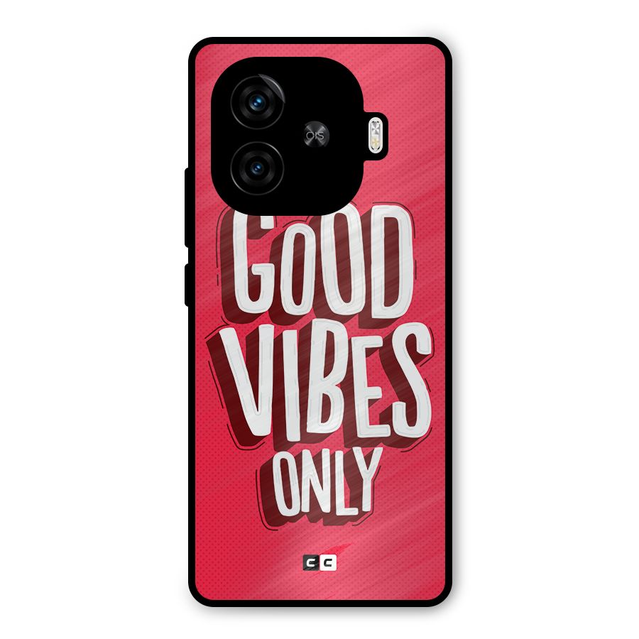 Good Vibes Only Pop Art Metal Back Case for iQOO Z9 Turbo