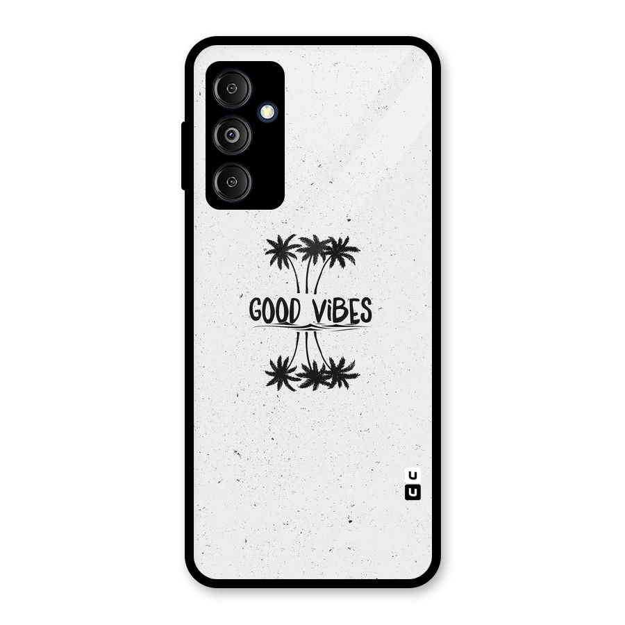 Good Vibes Rugged Glass Back Case for Galaxy M14 5G
