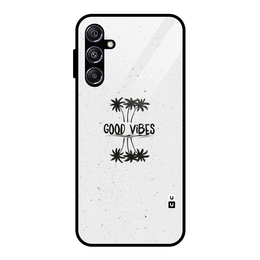 Good Vibes Rugged Glass Back Case for Galaxy M34 5G