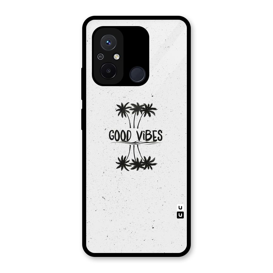 Good Vibes Rugged Glass Back Case for Redmi 12C