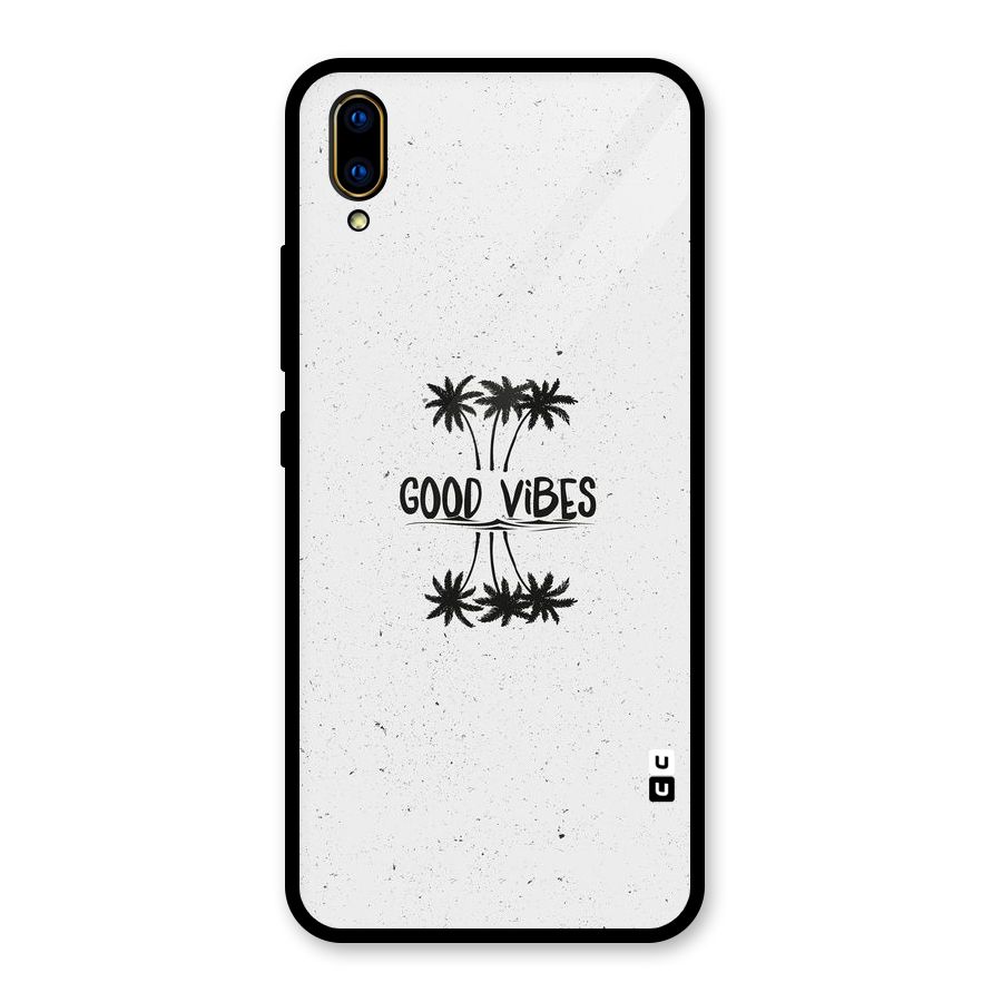 Good Vibes Rugged Glass Back Case for Vivo V11 Pro