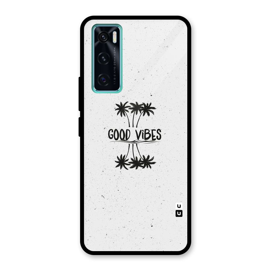Good Vibes Rugged Glass Back Case for Vivo V20 SE