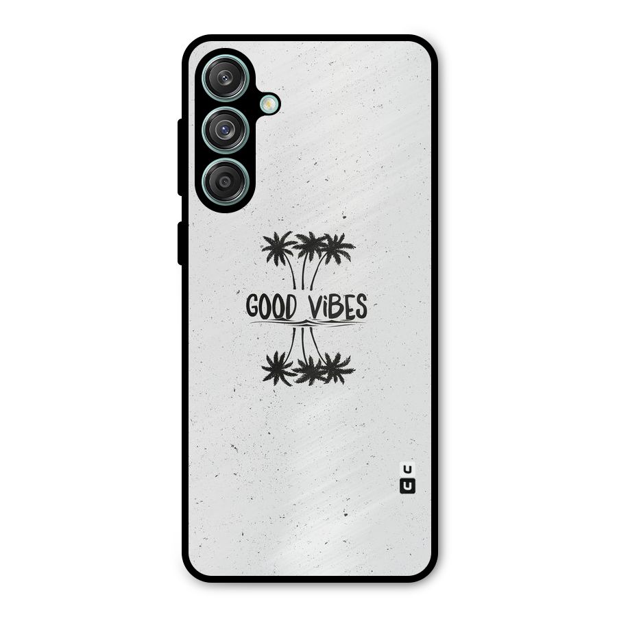Good Vibes Rugged Metal Back Case for Galaxy M55 5G