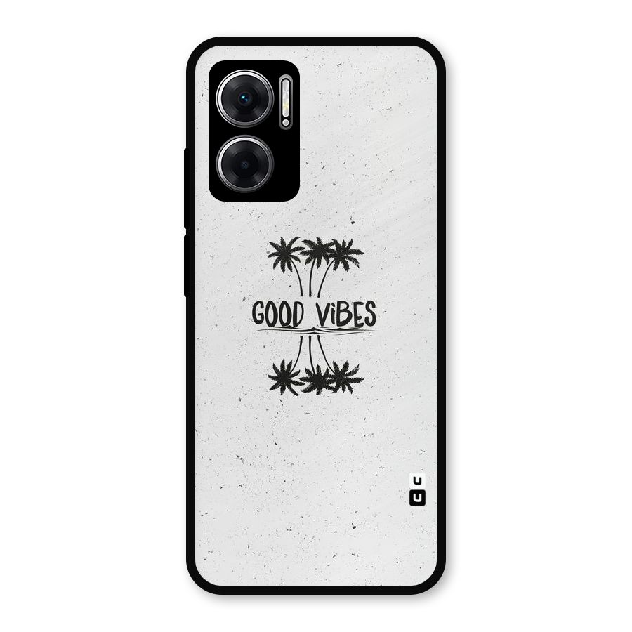 Good Vibes Rugged Metal Back Case for Redmi 11 Prime 5G