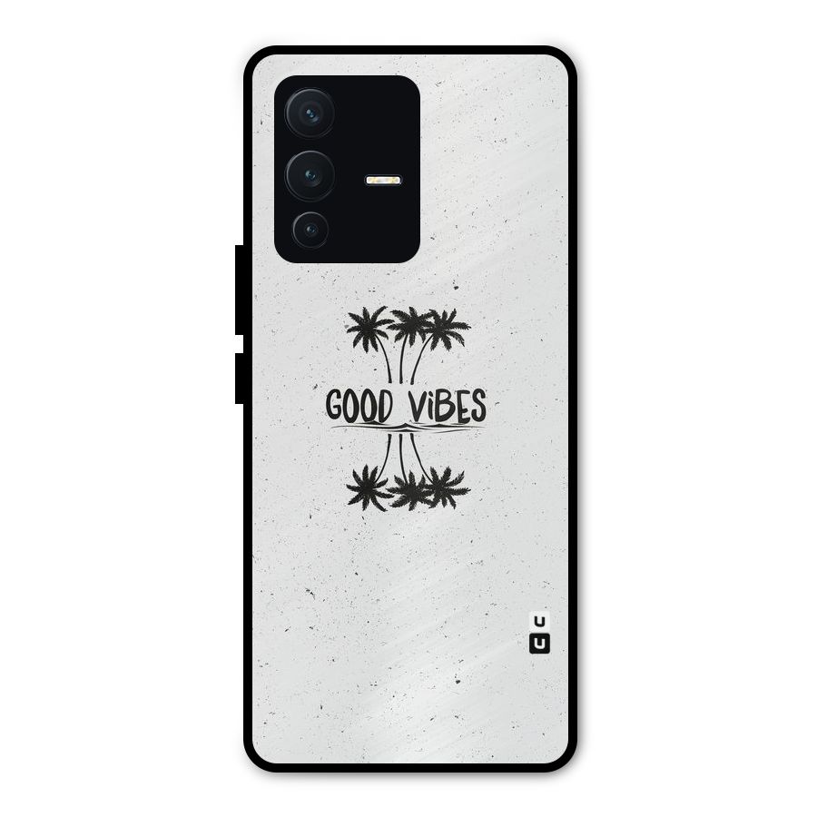 Good Vibes Rugged Metal Back Case for Vivo V23 Pro